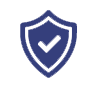 Blue shield icon with a tick on it