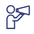 Icon of a person speaking through a megaphone