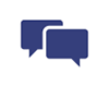 Icon of two speech bubbles