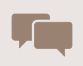 Icon of two overlapping speech bubbles