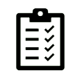 Icon of a checklist on a clipboard