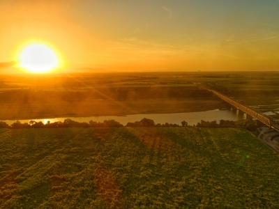 Sunrise over highway in Bunderim Queensland