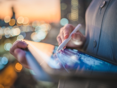 Blog thumbnail: Person using tablet