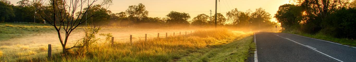 Image of ipswich roadside at sunrise